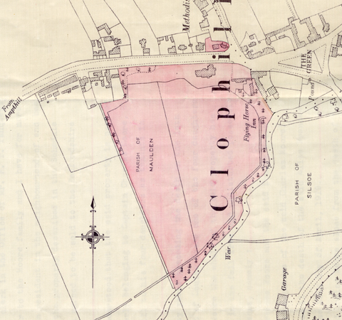 Map showing garden of Charles Moore at Maulden